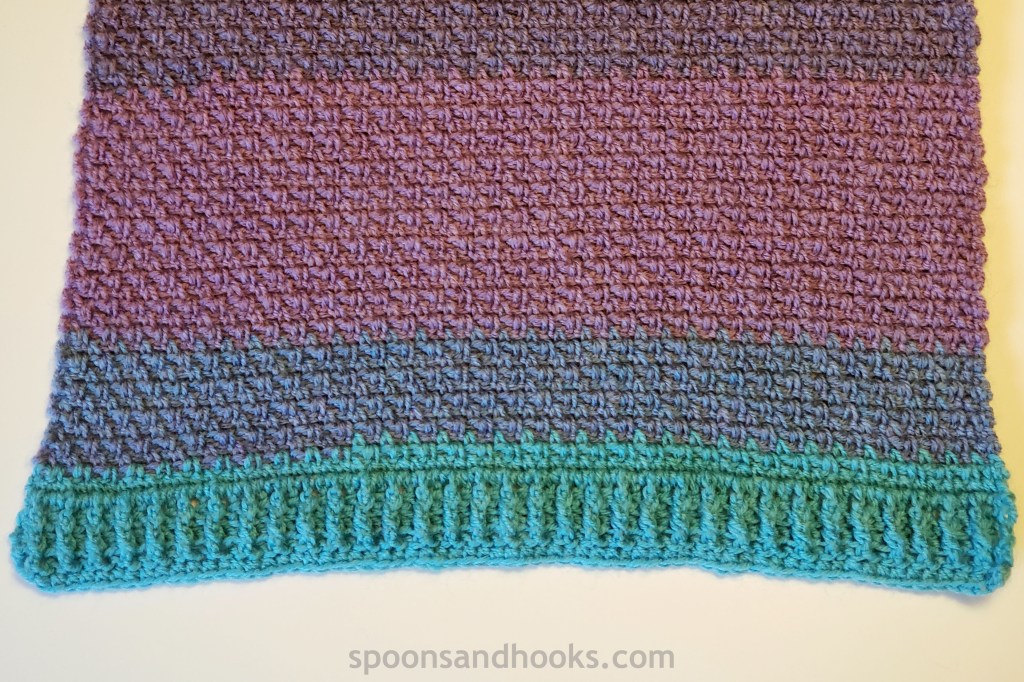 Moss stitch shawl